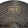 HCS Dark 18in crash cymbal with concentric rings and logo.