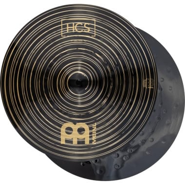HCS Dark 14 inch Hi-Hat cymbal close-up with concentric rings.