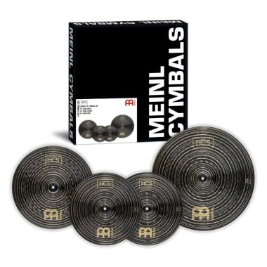 MEINL HCS Dark Complete 3pc cymbal set for drums.