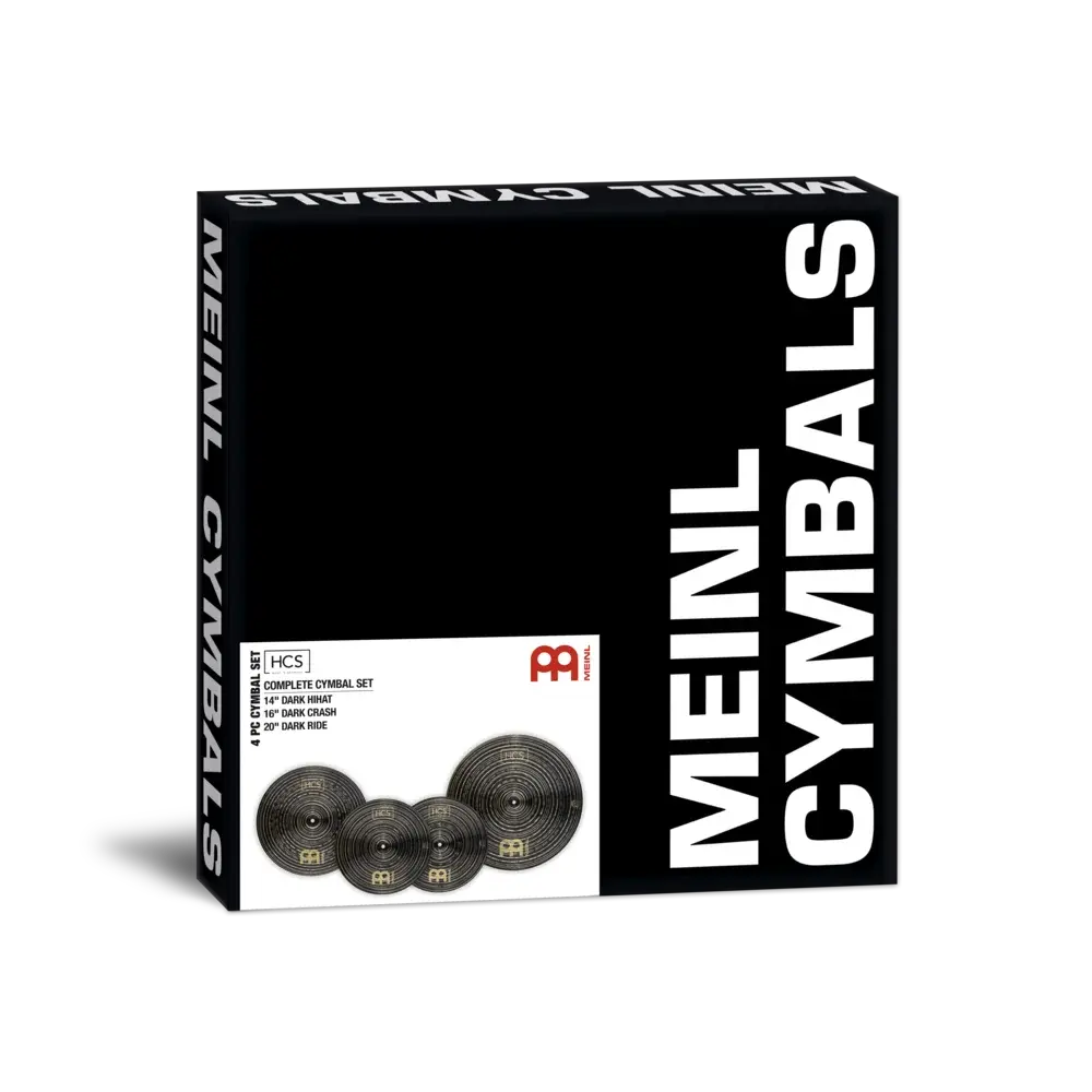 MEINL HCS Dark Complete 3pc Drum Cymbals image box.