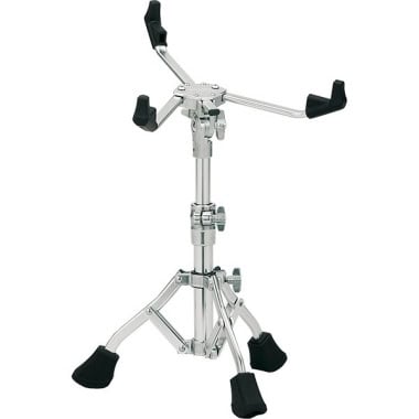 Professional drum practice stand with adjustable arms and rubber feet for stability.