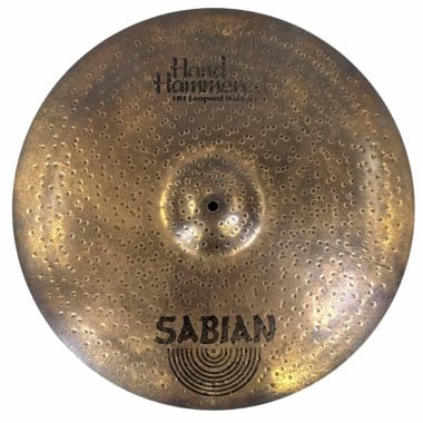 Sabian HH Leopard Ride cymbal with distinctive pattern and logo.
