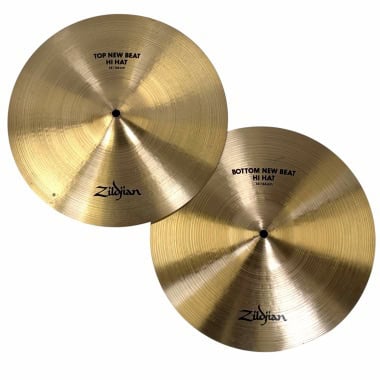 Zildjian A 14in New Beat Hi-Hats cymbals for drummers.