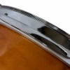 Close-up of a Mapex Black Panther Cherry/Maple 12x7in snare drum rim.
