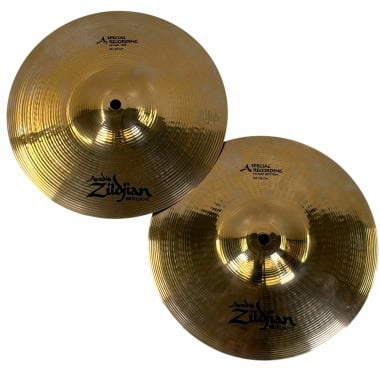 Pair of Zildjian A 10-inch Special Recording Hi-hats cymbals for drumming.