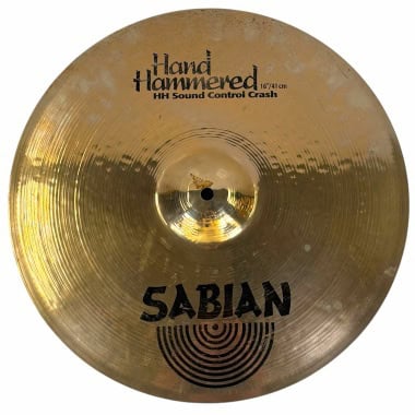 Sabian Hand Hammered 16in crash cymbal for drummers and percussionists.