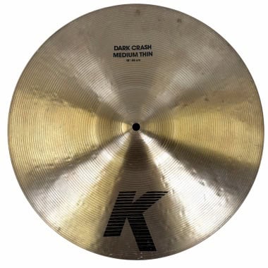 Zildjian K 18in Dark Medium Thin Crash cymbal for drummers.