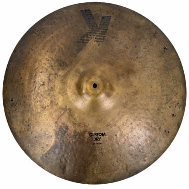 Zildjian K Custom 20in Dry Ride cymbal with rivets and textured finish.