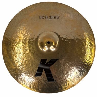 Zildjian K Custom 19in Dark Thin Crash Ride cymbal for drumming.