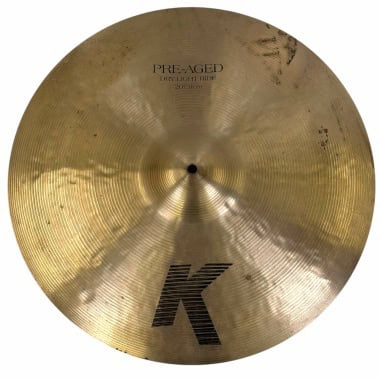 Zildjian K 20-inch Dry Light Ride cymbal for drummers.