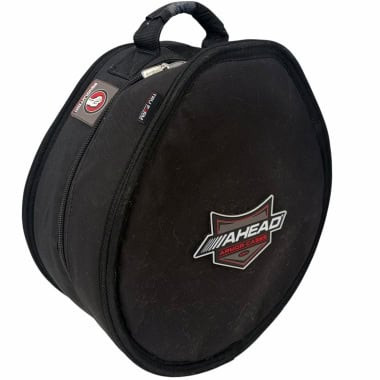Black Ahead Armor snare drum case with logo for drum protection.