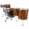 Six-piece drum set with copperhead finish for professional drummers.