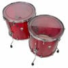 Red acrylic drum shells for professional drumming from Drummers Only.
