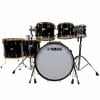 Yamaha PHX 22-inch 6-piece shell drum set in solid black.