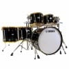 Yamaha PHX 22-inch 6-piece shell pack in solid black for drumming.