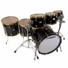 Yamaha PHX 22in 6-piece drum shell pack in black with gold hardware.