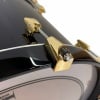 Close-up of Yamaha PHX 22in shell pack with gold hardware.