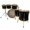 Yamaha PHX 22-inch 6-piece shell pack in solid black with gold hardware.