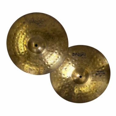 Pair of Paiste 200 Series 14in Hi-hat Cymbals for drumming.