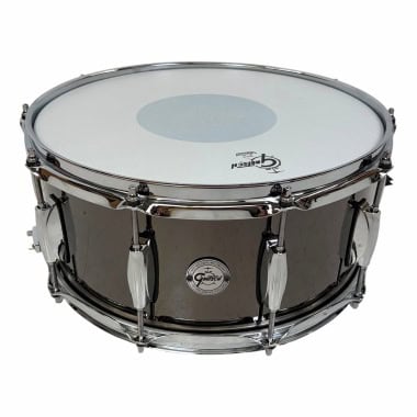 Gretsch full range 14x6.5in black nickel steel snare drum for drummers.