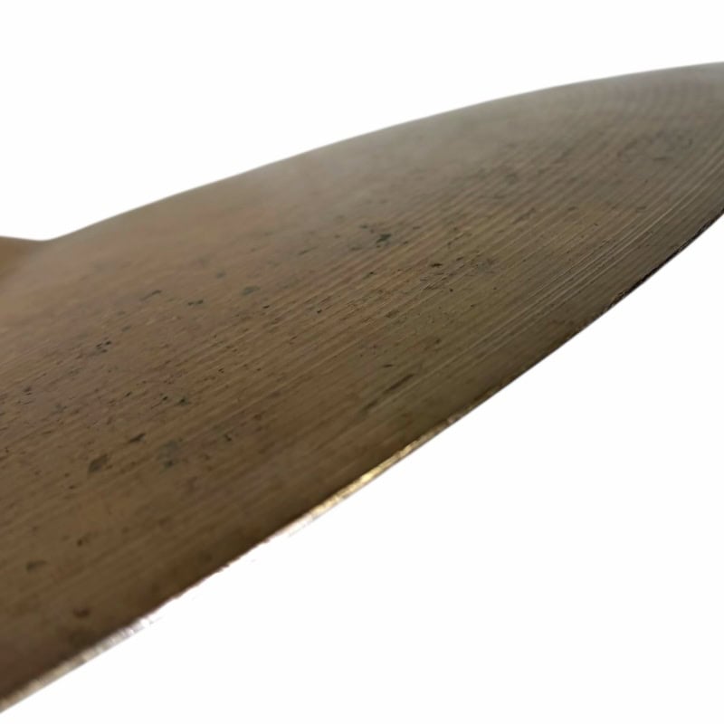Close-up of Zildjian A 21in Sweet Ride cymbal surface details.