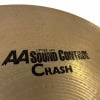 Close-up of Sabian AA 17-inch Sound Control Crash cymbal with detailed grooves.