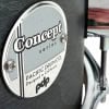 Close-up of Pacific Drum Co. Concept Series snare drum badge.