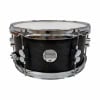 Black 12-inch snare drum with chrome hardware from Drummers Only.