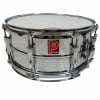 Chrome over steel snare drum with Premier logo and hardware.