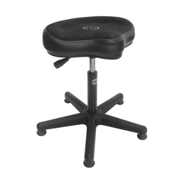 Drummers Only Lunar Series drum throne with black cycle seat.