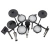 Electronic drum kit with mesh pads and cymbals for drummers.