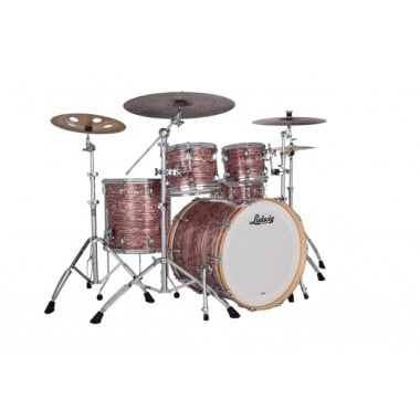 Ludwig Classic Maple 22-inch 4-piece shell pack in vintage pink oyster.