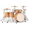 DW Design Series drum kit with natural wood finish and chrome hardware.