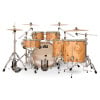 DW Design Series 6-piece shell pack with Mapa Burl finish and chrome hardware.