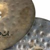 Close-up of Istanbul Agop 17-inch Dark Dry Hi-Hats cymbals.