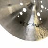 Close-up of Istanbul Agop 20in Ion China cymbal with logo and hammered surface.