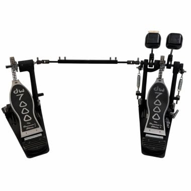 Double bass drum pedal from DW 7000 series for drummers.