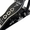 Close-up of DW 7000 Series double bass drum pedal with detailed footplate and hardware.