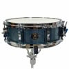 Blue sparkle snare drum for drum kit, high-quality percussion instrument.