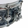 Close-up of DW Collectors Maple 14x6.5in snare drum with chrome hardware.