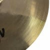 Close-up of Sabian AAX 16in Bright Crash cymbal with detailed grooves.