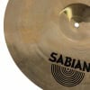 Close-up of Sabian AAX 16in Bright Crash cymbal with detailed grooves.