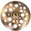 Paiste PSTX 18in Swiss Crash cymbal with multiple holes for unique sound.