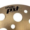 Paiste PSTX 18in Swiss Crash cymbal with logo and holes for mounting.