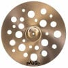 Paiste PSTX 18in Swiss Crash cymbal with multiple holes for unique sound.