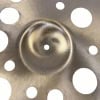 Close-up of Paiste PSTX 18in Swiss Crash cymbal with perforations.