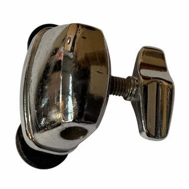 Drum floor tom bracket with chrome finish for drum hardware.