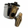 Drum floor tom bracket for Pearl FTB-07/C model, chrome finish, with mounting arm.