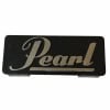 Pearl logo on drum hardware clip on rack for drummers.