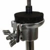 Close-up of DW 6000 Hi-hat stand with flat base and cymbal clutch.